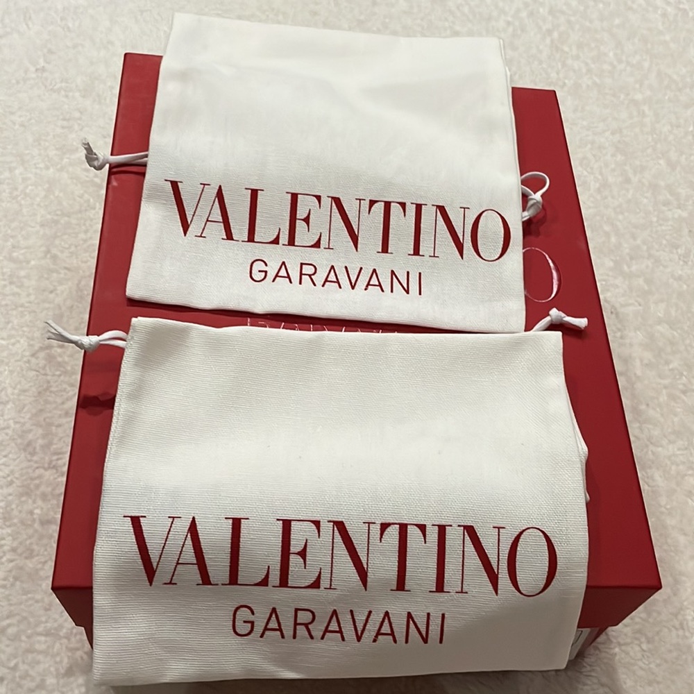 Valentino Garavani pair of shoe dust bags brand new